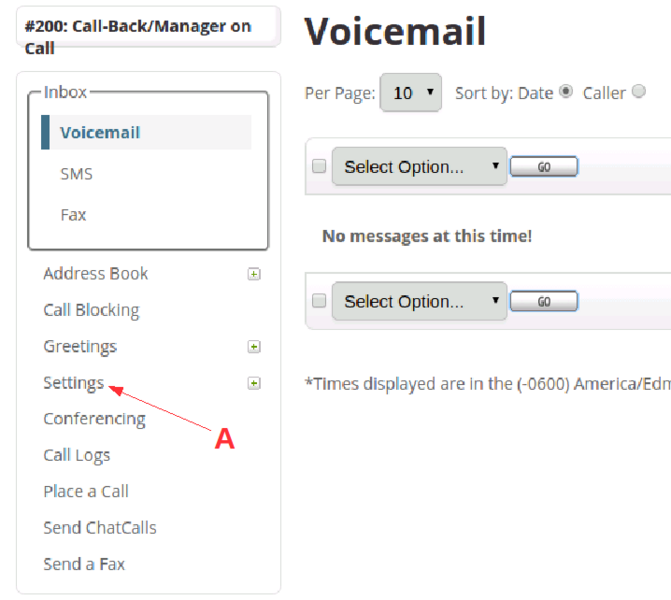 Image:Phone.com call-back extension main screen labelled.png